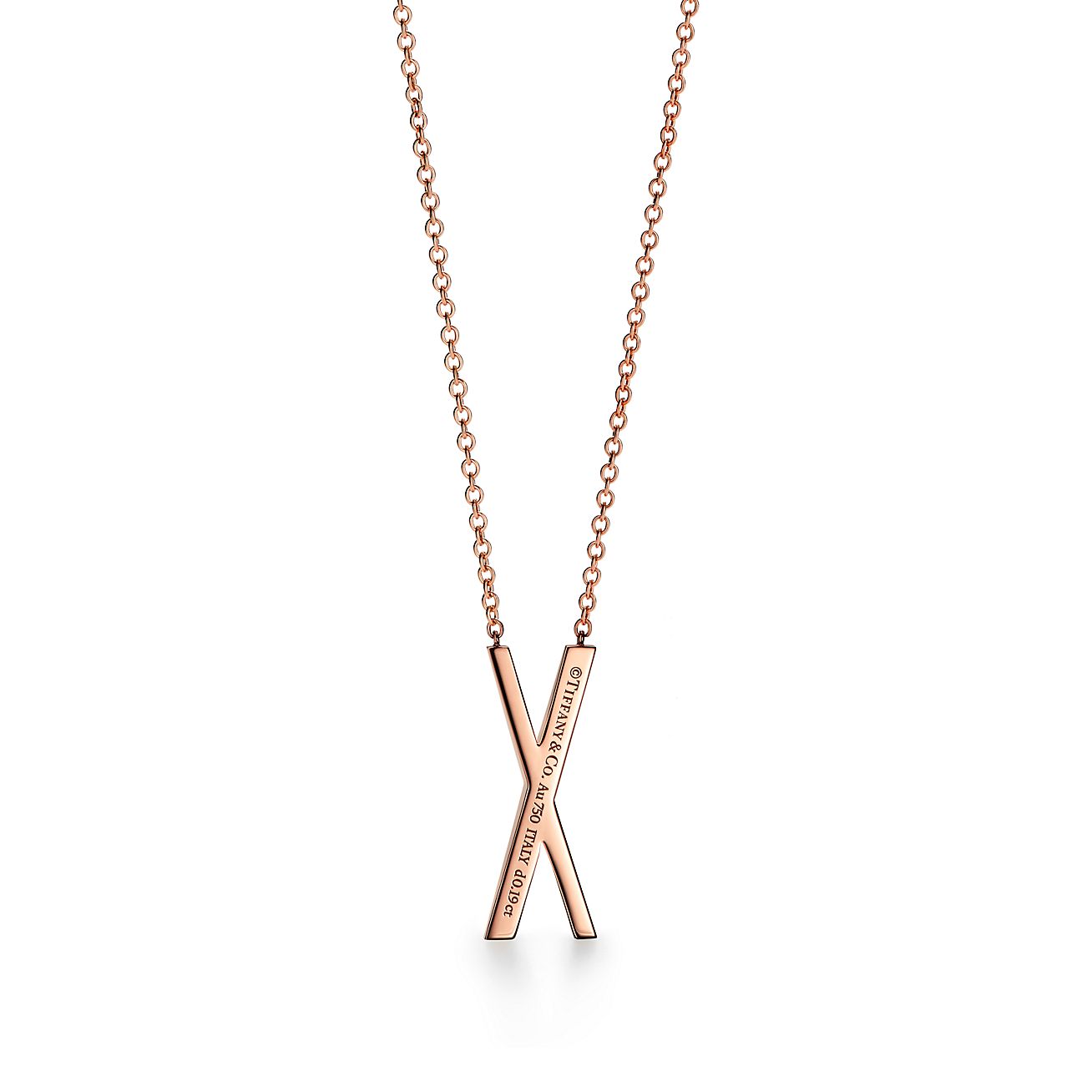 Buy Tiffany & Co. 18K Gold Silver X Cross Necklace, 18 Inch Thicker Chain  Online in India - Etsy